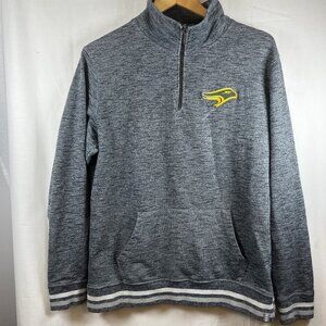 Bruzer Sweater Mens Large Long Sleeve Collared 1/4 Zip Kangaroo Pockets